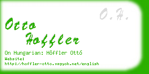 otto hoffler business card