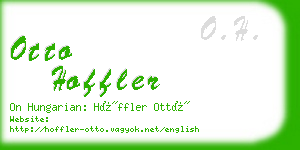 otto hoffler business card